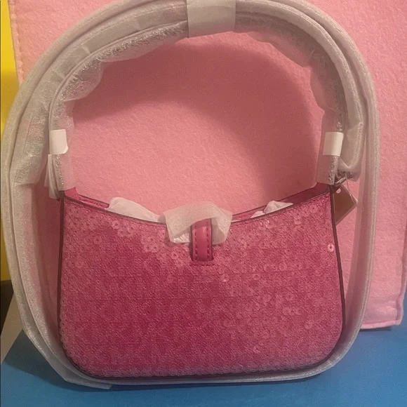 Michael Kors Lyra Pink Mini Crossbody Bag - Picture 5 of 5